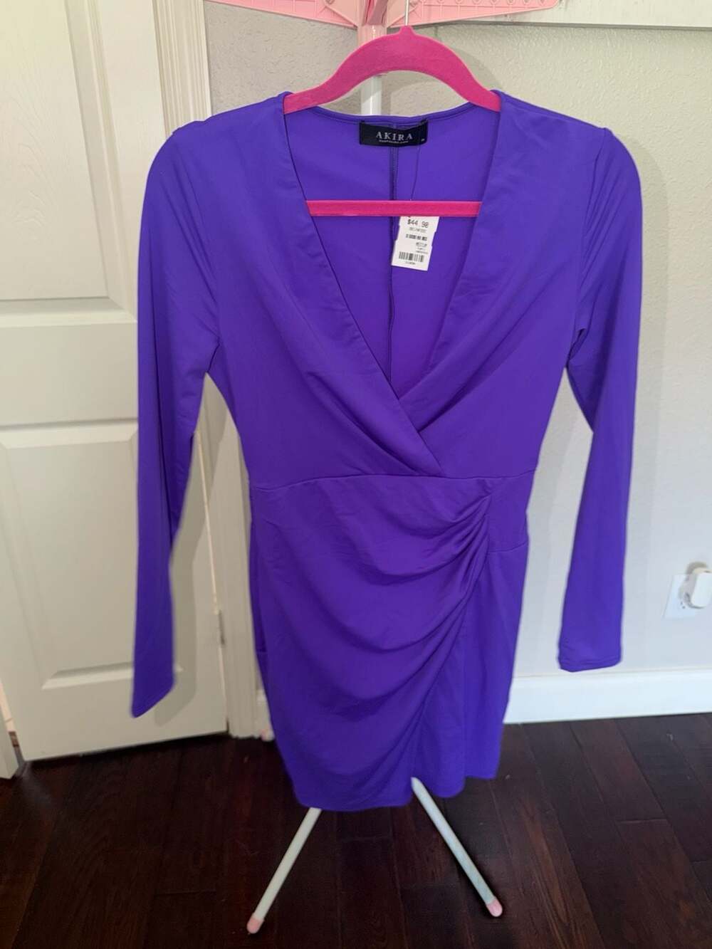 AKIRA So Serious Mini Dress in Purple